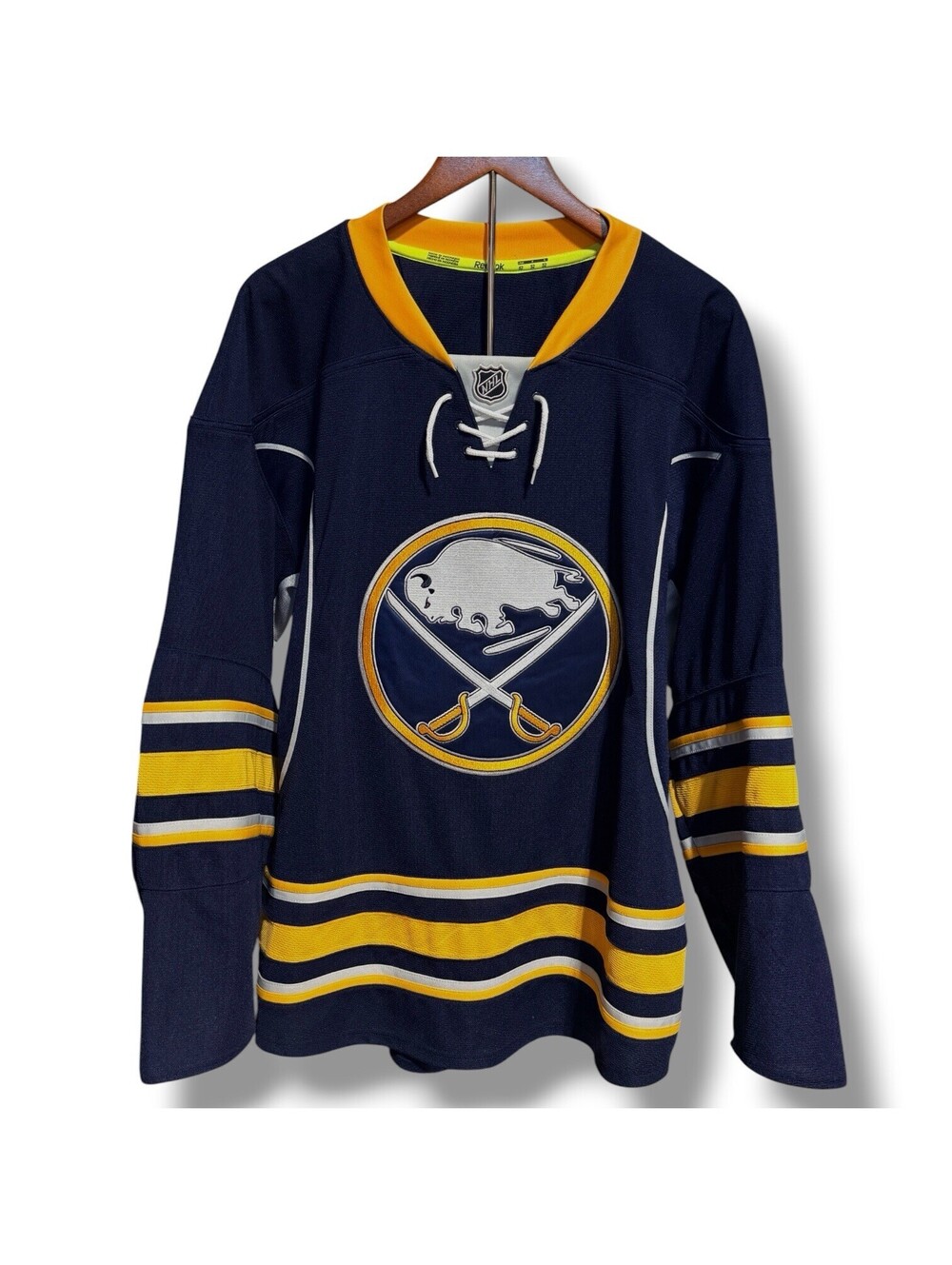 Buffalo Sabres NHL Reebok Authentic Hockey Jersey Size 52 Fight Strap